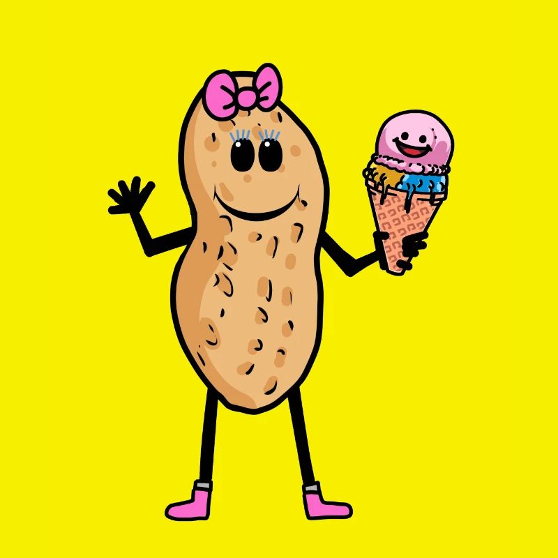 Erdnuss Erdnüsse Kinder Kind Baby Eiswaffel Eis
