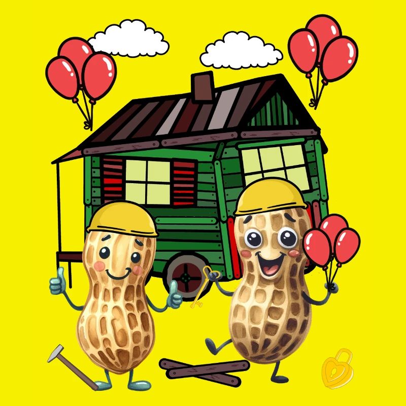 Cabane Remorque de construction Craftsman Peanut Home