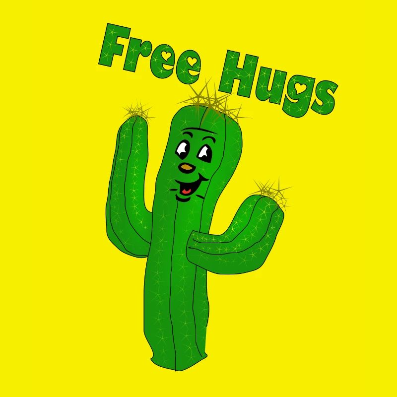 Câlins gratuits - Cactus Hug - toutes les couleurs fun4m3