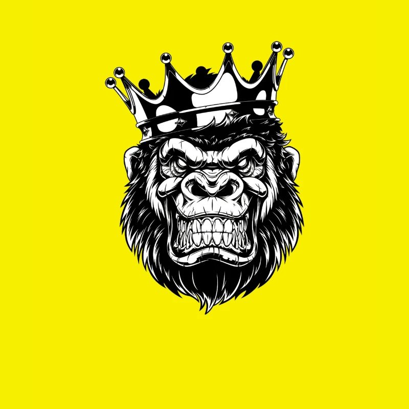 Gorilla with crown