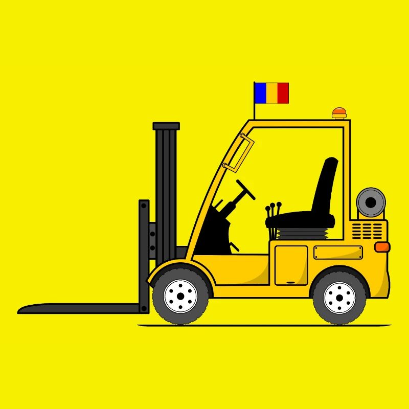 Chariot élévateur Roumanie Drapeau