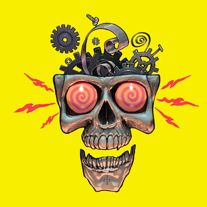 Crazy Clockwork Skull