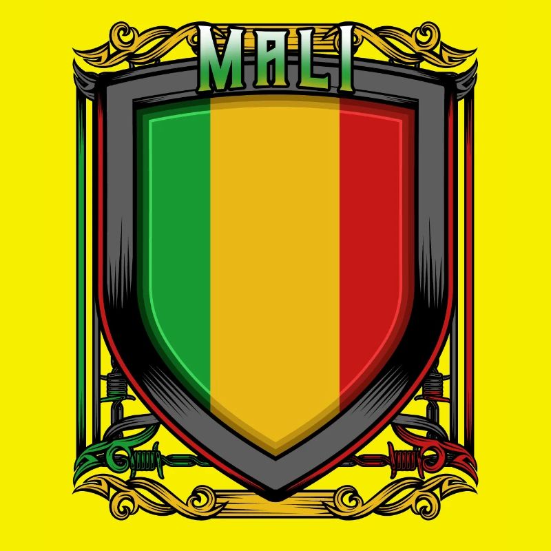 Malische Wappen Republik Mali Malier Geschenkidee