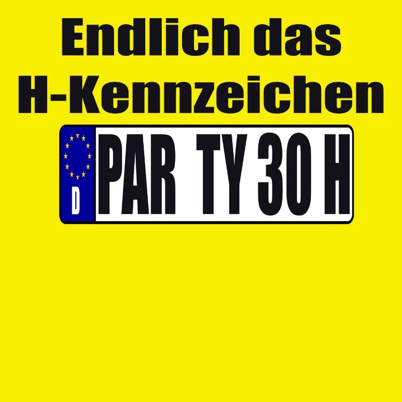 H Kennzeichen, Geburtstag 30 Geschenk Oldtimer fun