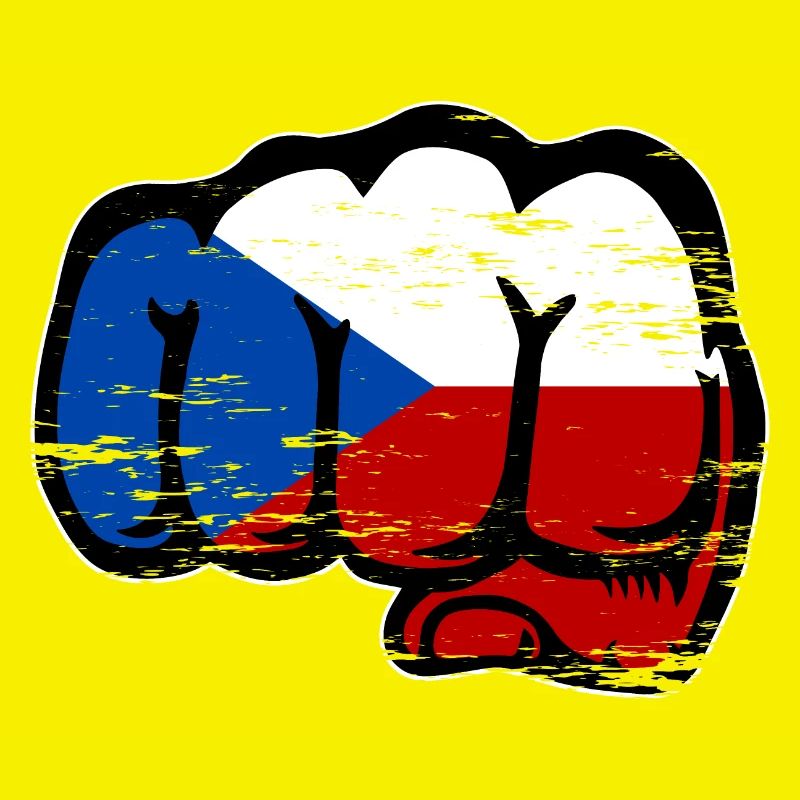 Tschechien Faust Flagge used