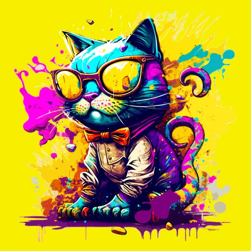 Cat in graffiti style
