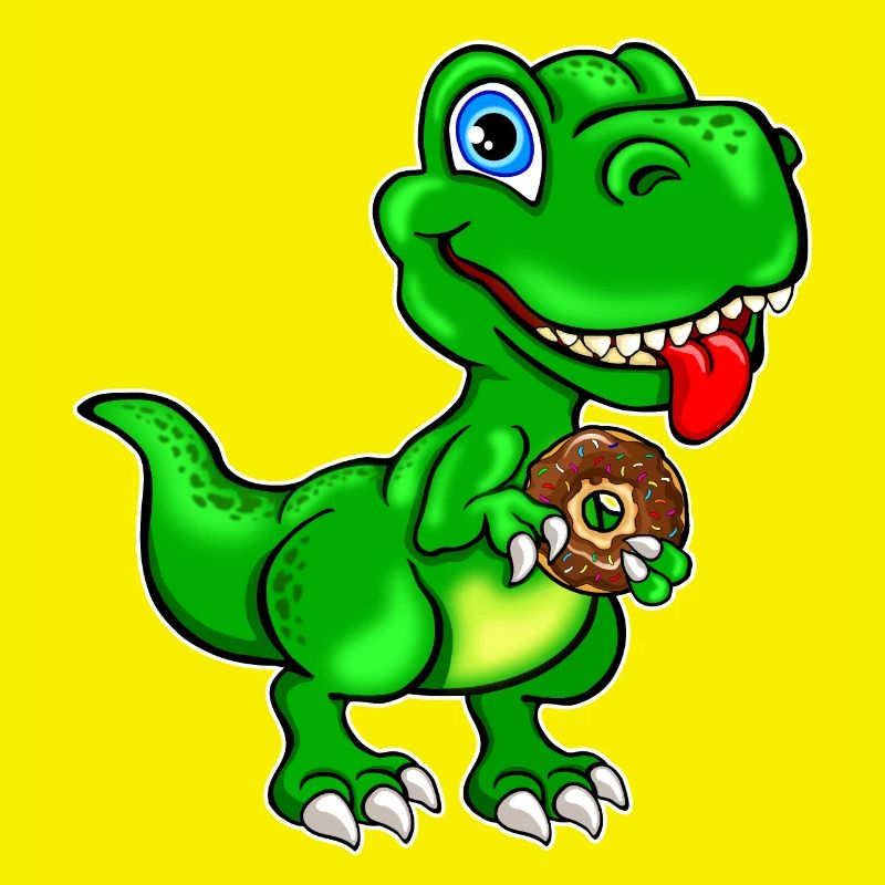 Dinosaurier mit Donut