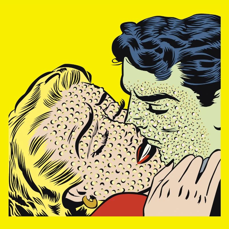 Un baiser avec des boutons