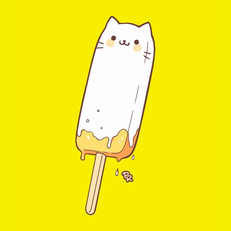 A cute popsicle cat