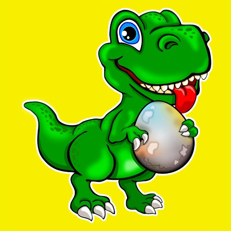 Dino mit Dinoei - Dinosaurier mit Ei