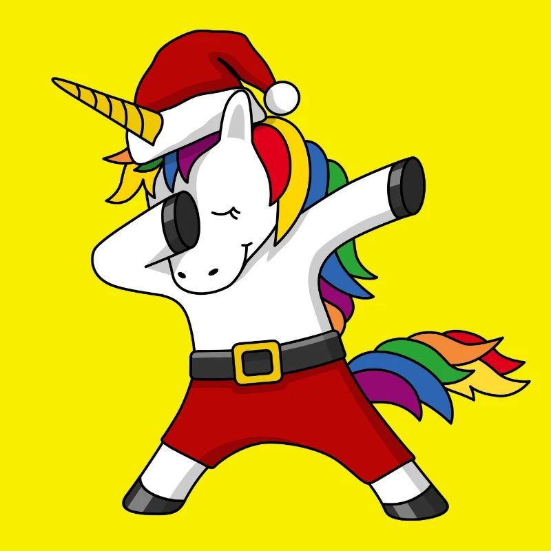 Weihnachten Einhorn Regenbogen dabing Geschenk