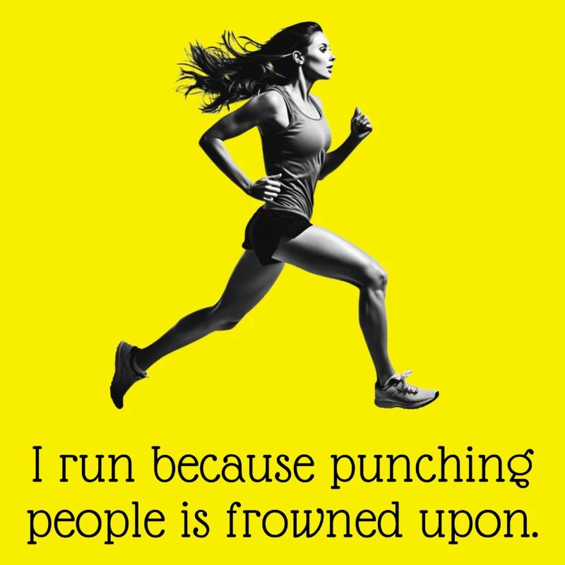 I run because punching people is frowned upon.