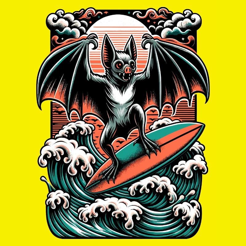 "Ride the Waves" Surfboard Bat
