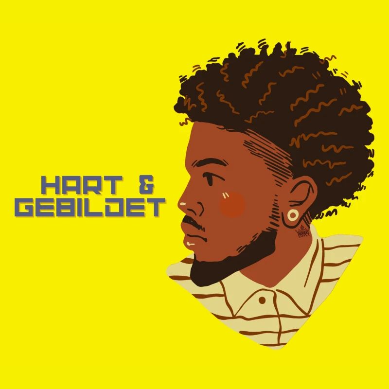 schwarz stolz design hart + gebildet Mann Afro