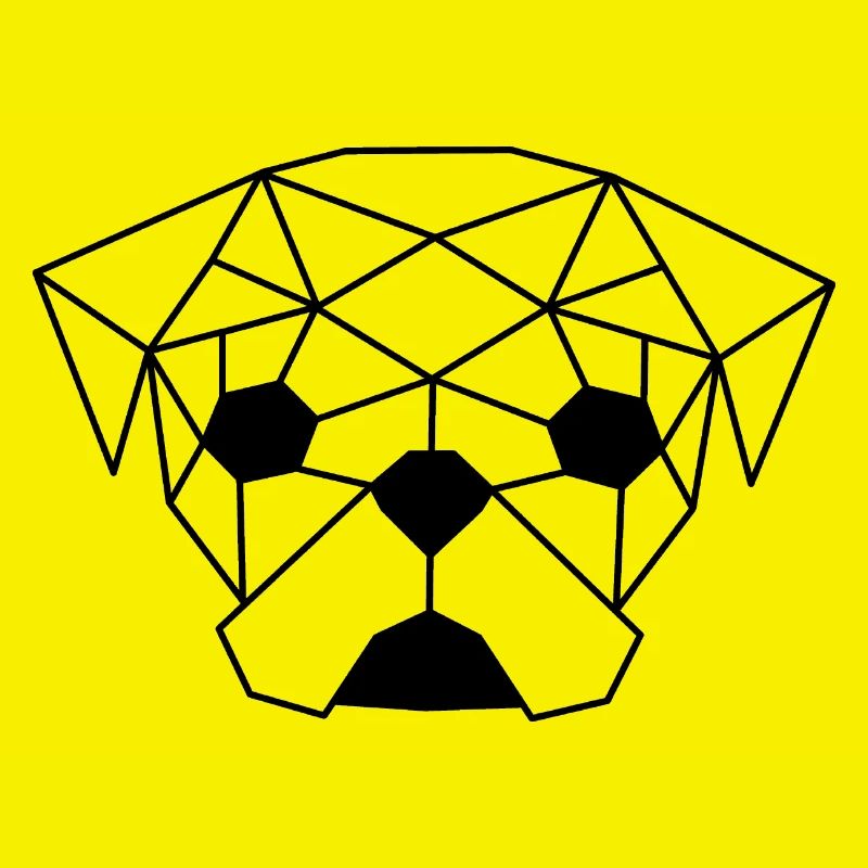 Pug Geometric Line