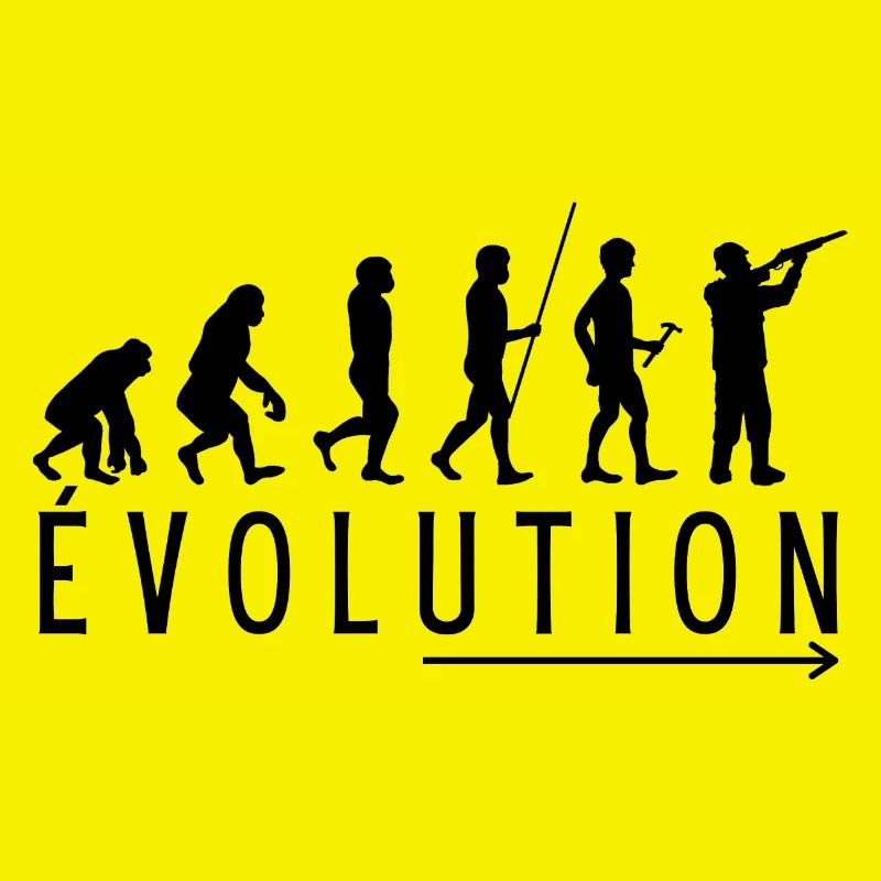 évolution chasse cadeau chasseur humour