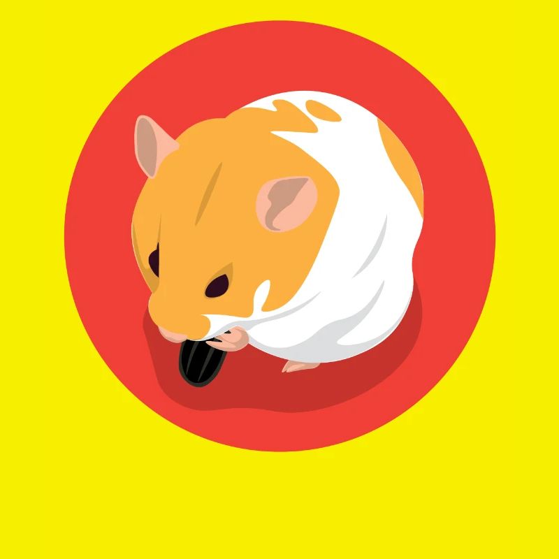 Mignon, brun, hamster, manger