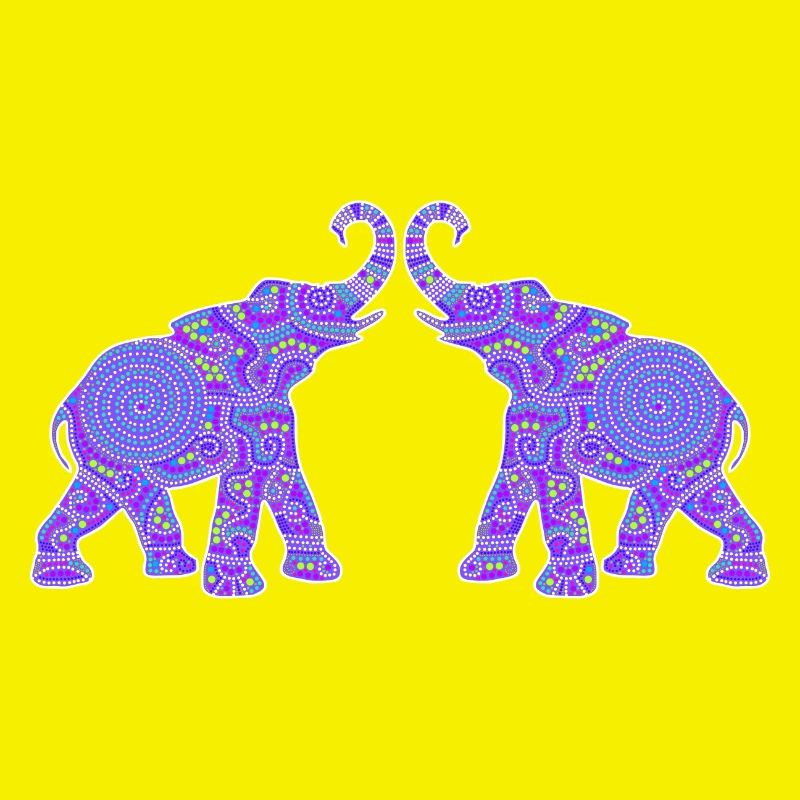 Wonderful Dot Work - Two ELEPHANTS 1
