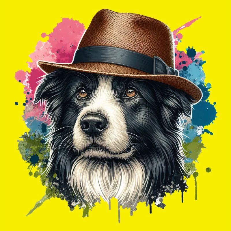 Border Collie Paint Splash Art