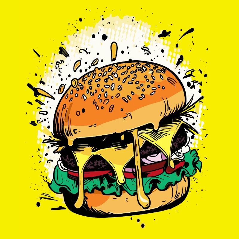Cheeseburger Comic Burger