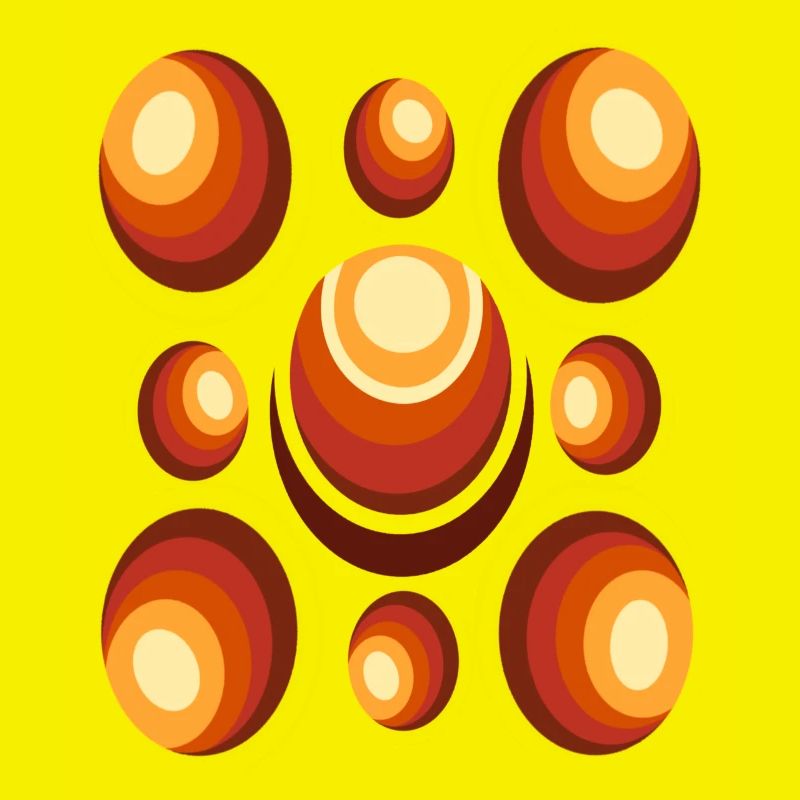 70s Wallpaper Pattern Retro Circle Pattern