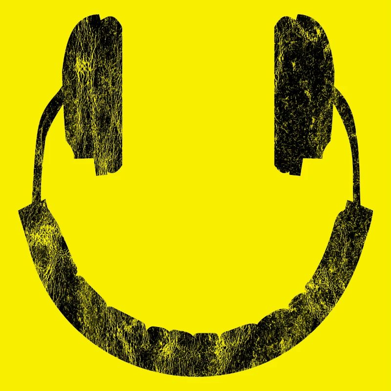 Musik - Kopfhörer - Smiley