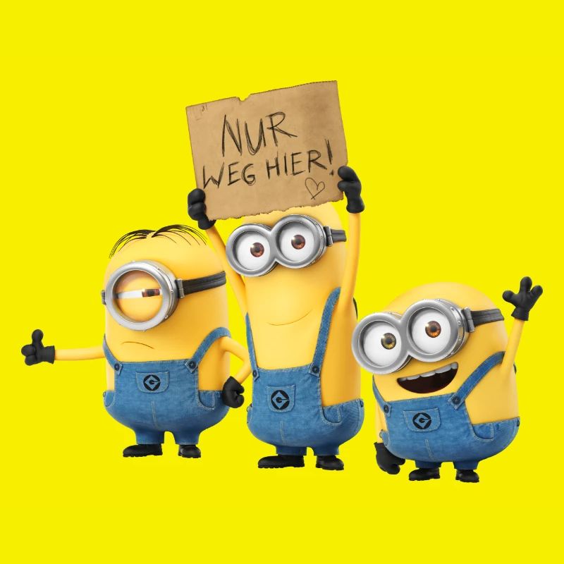 Minions alegres Minions simplemente escapan aquí