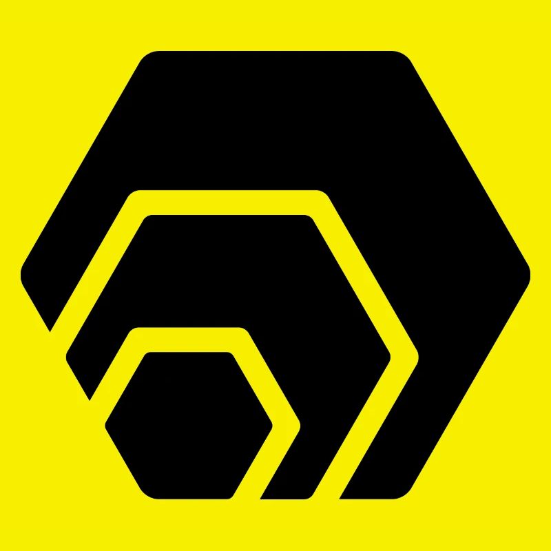 Hex Token Cryptowährung Coin schwarzes logo