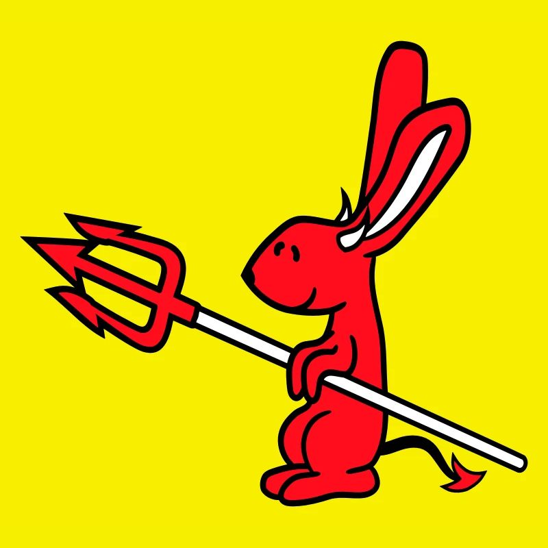 Bunny Devil Demon Evil Satan Hell Trident Costume