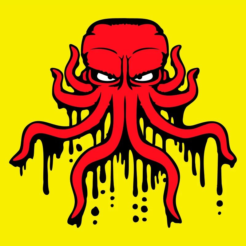 Octopus Graffiti Drop Spray Paint Squid
