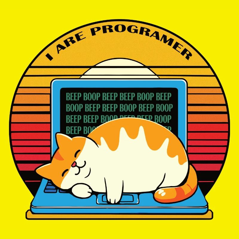 Je suis programmeur, gros chat endormi