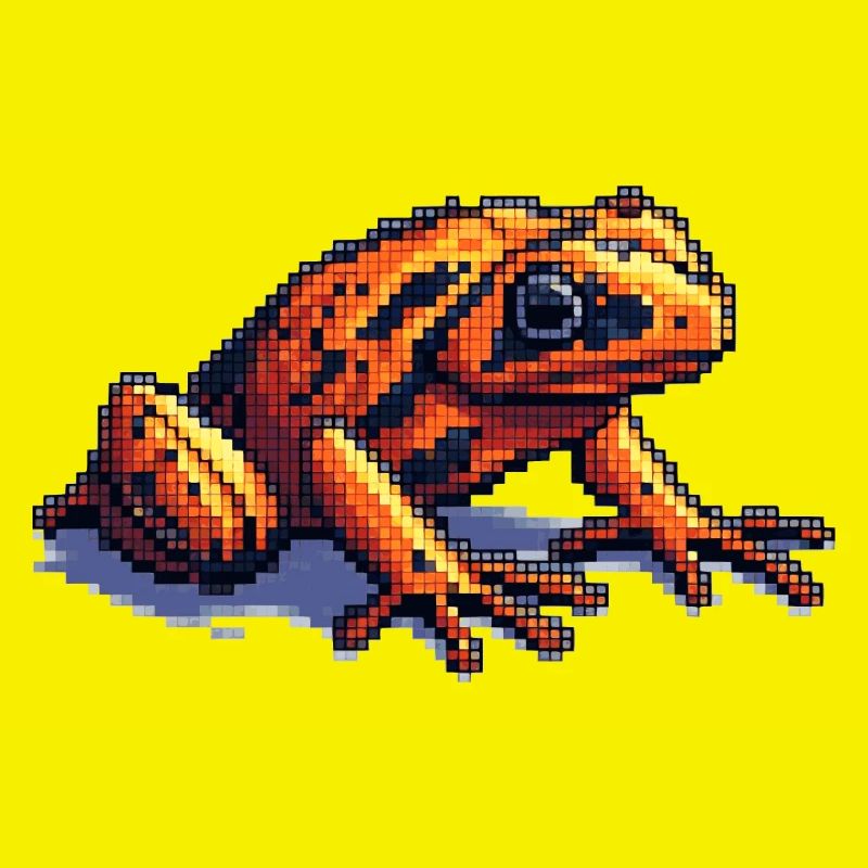 Poison dart frog dans des graphismes rétro pixel cool