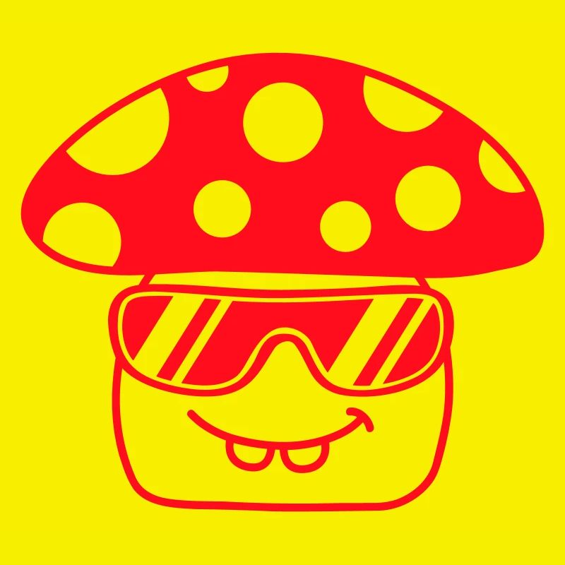 Mushroom Sunglasses Red Dots Toadstool Fungus