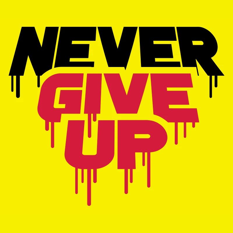 red graffiti drops spray persevere cool never