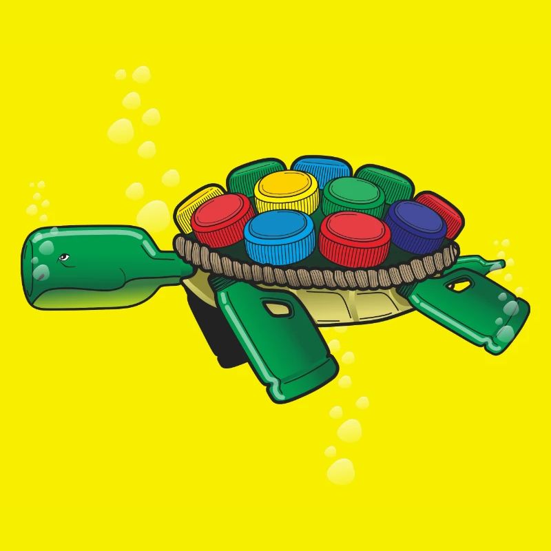 turtle and plastic