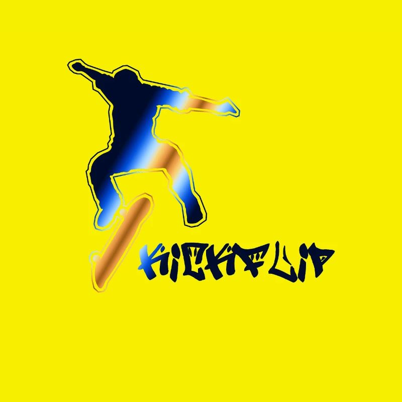 Skateboarder, Kickflip auf einem Skateboard