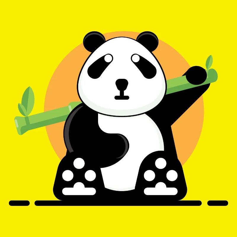 Panda en forêt.