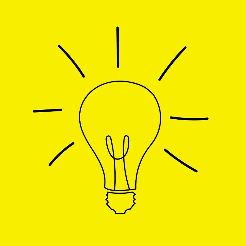 Glühbrine Idee Schwarz/Weiß