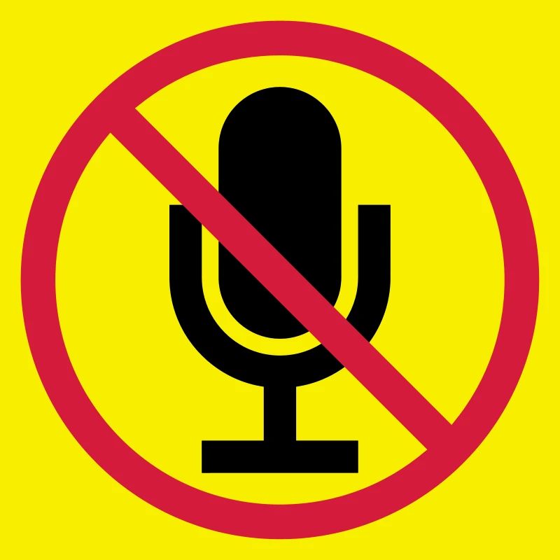 Schild Mute Mikrofon