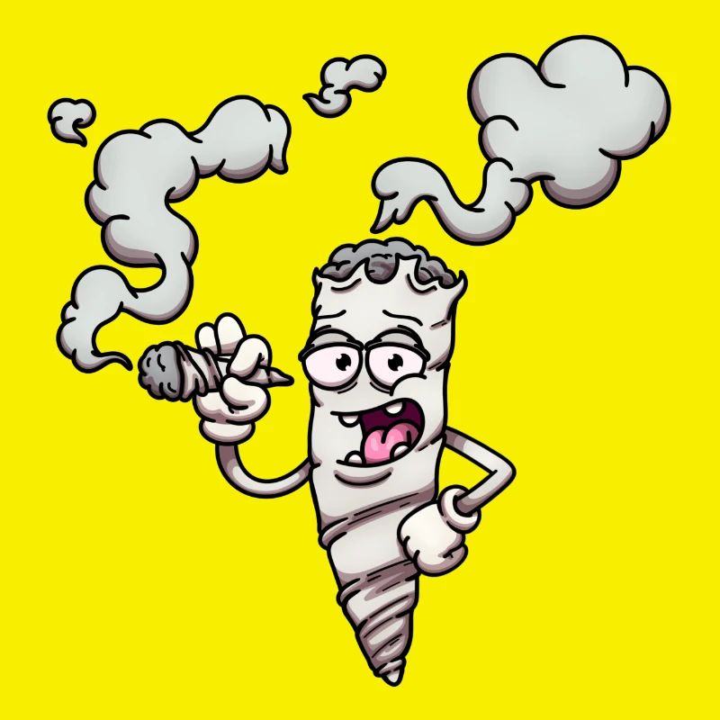 Marihuana Joint Charakter Rauchen eines Joints