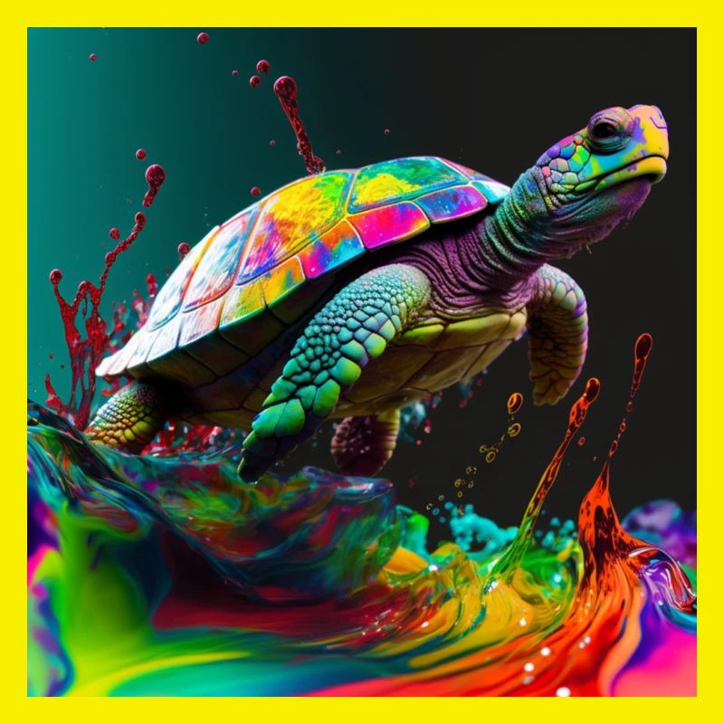 Colored turtle, unique design