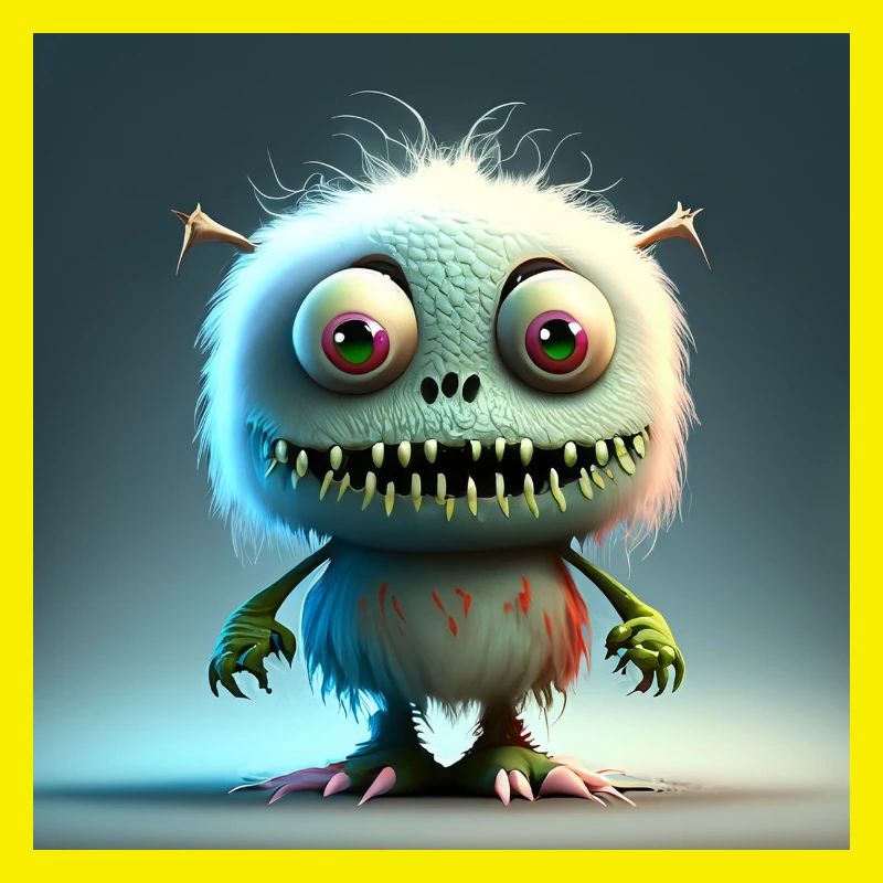 Joyeux Halloween mignon monstre langue de plaisir effrayant