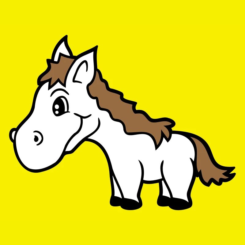 Pferd Süß Pony Fohlen Pferdemädchen Niedlich Comic