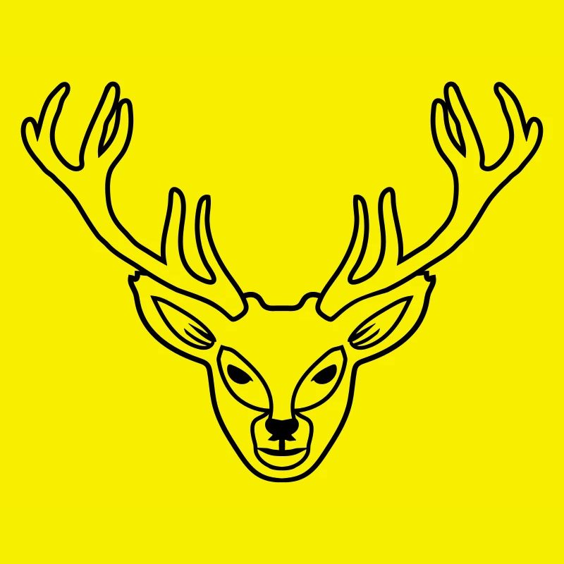 bois mignon de cerf de mur de visage mignon