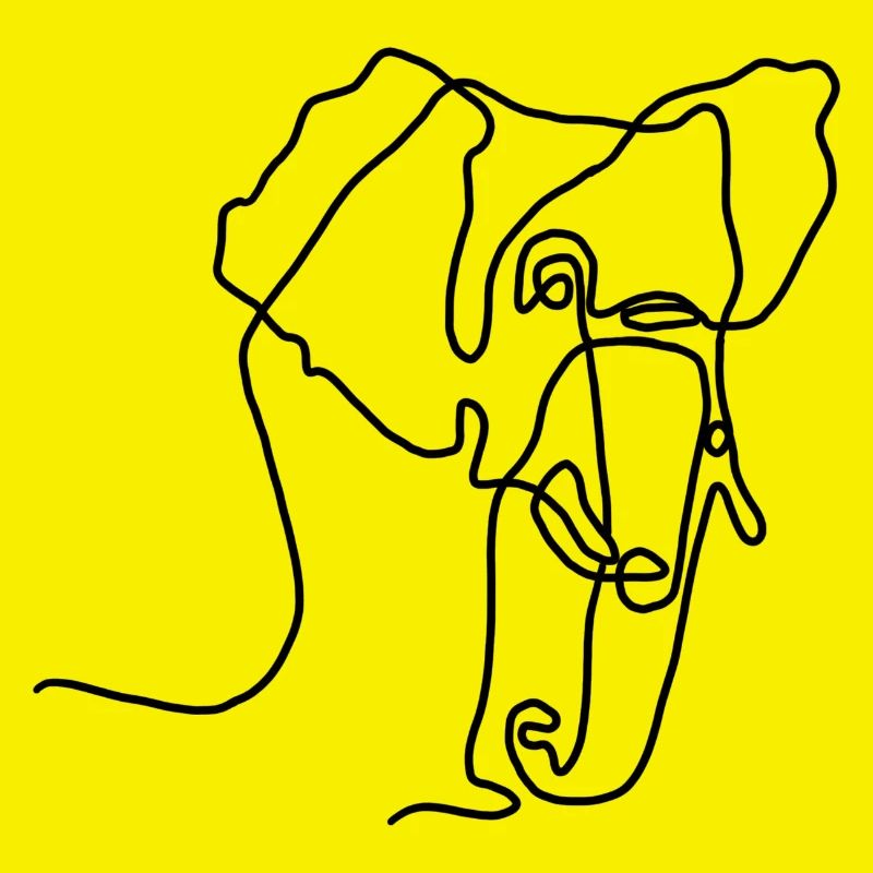 Minimalistischer Elefant