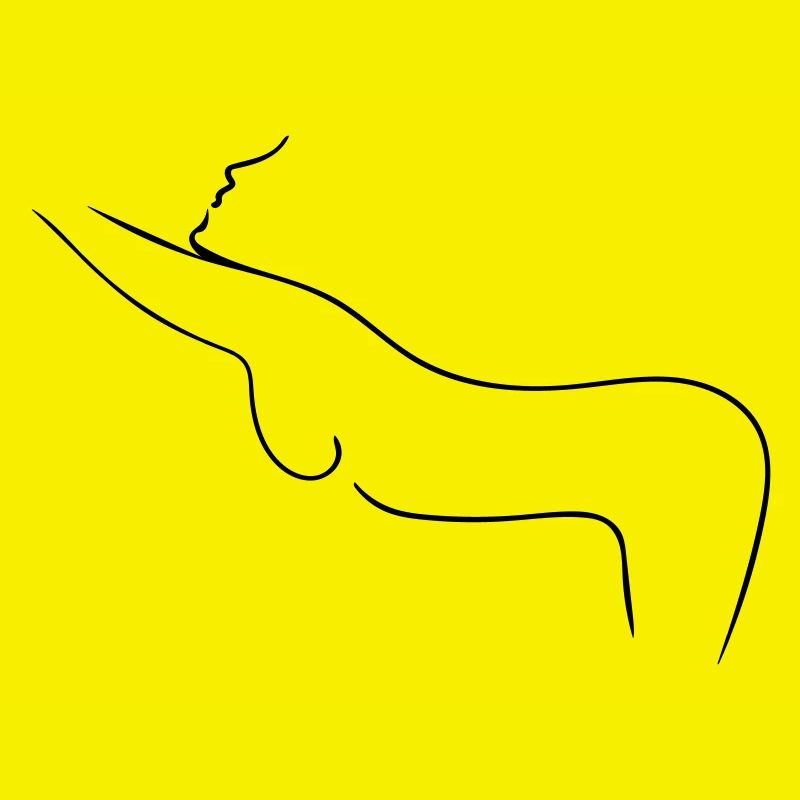 Weiblicher Körper Line Art - Minimalistisch