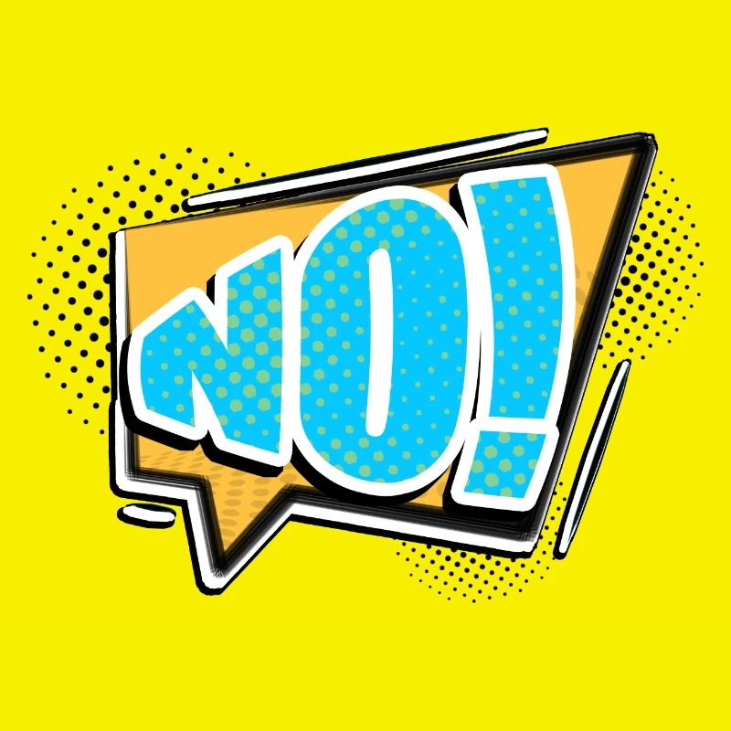 Non! Style bande dessinée Bubble Graffiti Lettrage