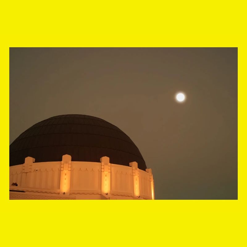 Griffith Observatory mit Vollmond