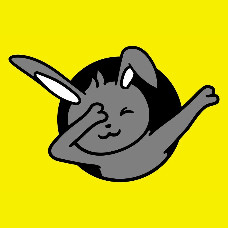Hase Dabbing Dab Dance Pose Tanzen Loch Party Fun