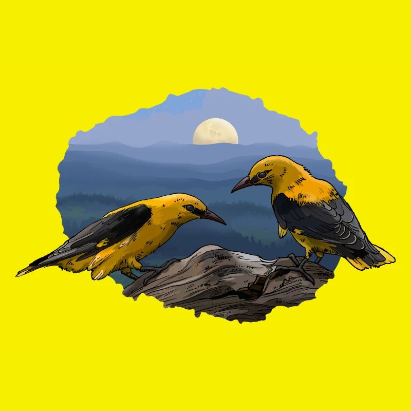 Les Loriots au clair de lune